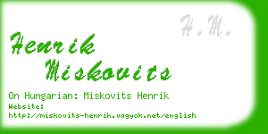 henrik miskovits business card